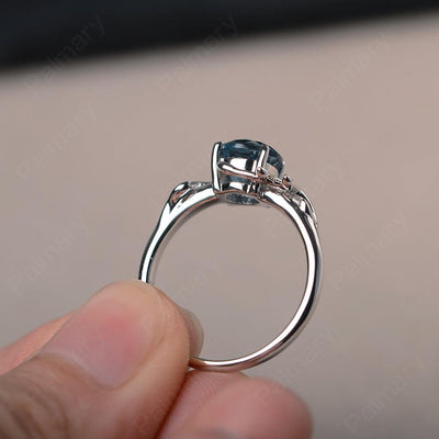 Twig London Blue Topaz Ring Sterling Silver - Palmary