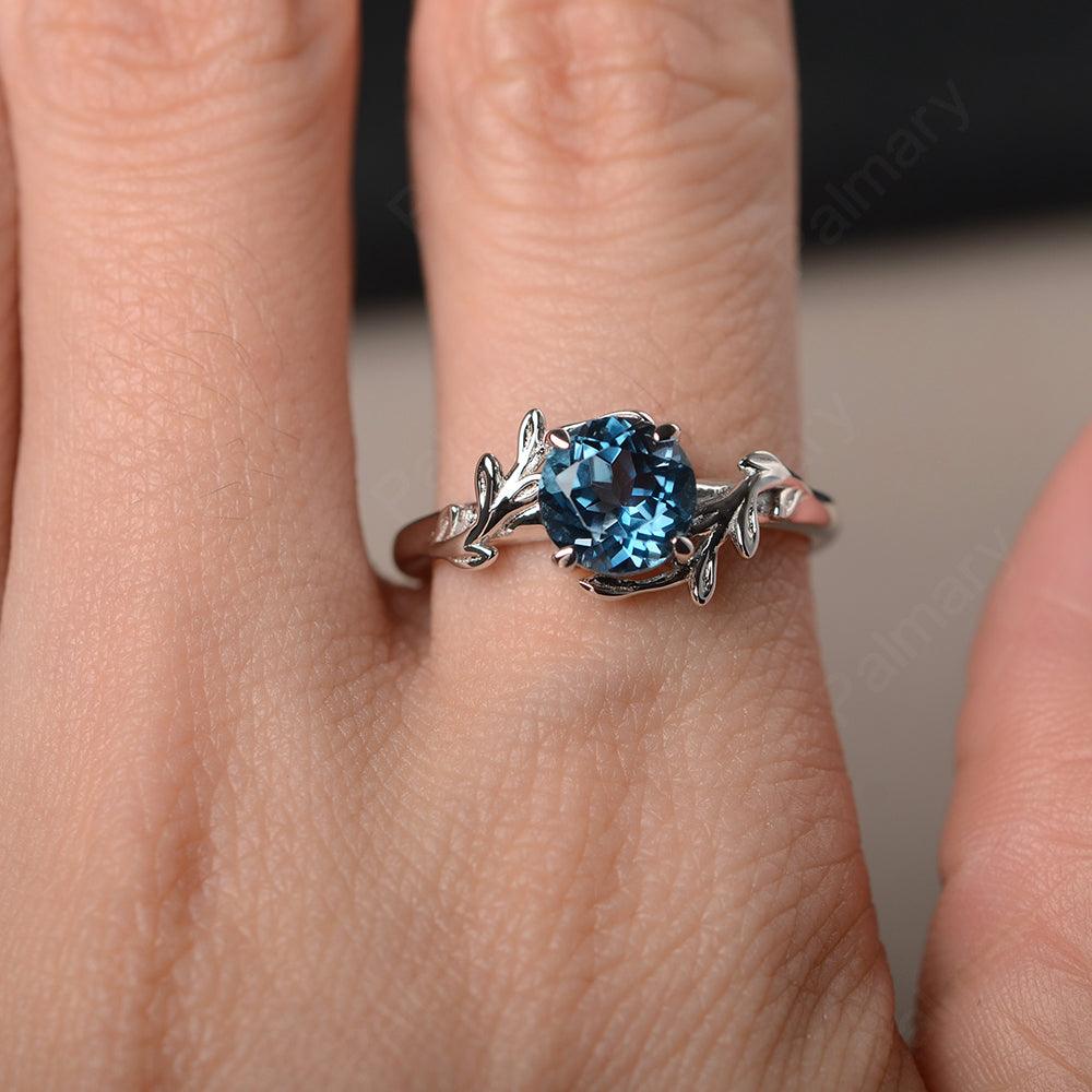 Twig London Blue Topaz Ring Sterling Silver - Palmary