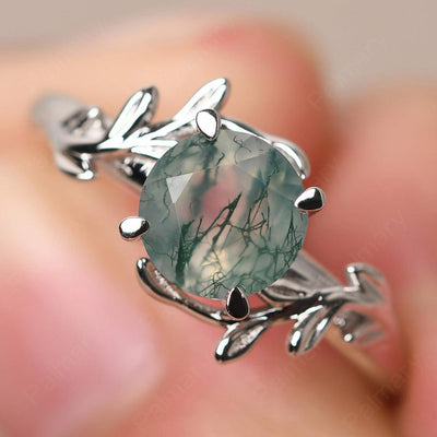 Twig Moss Agate Ring Sterling Silver - Palmary