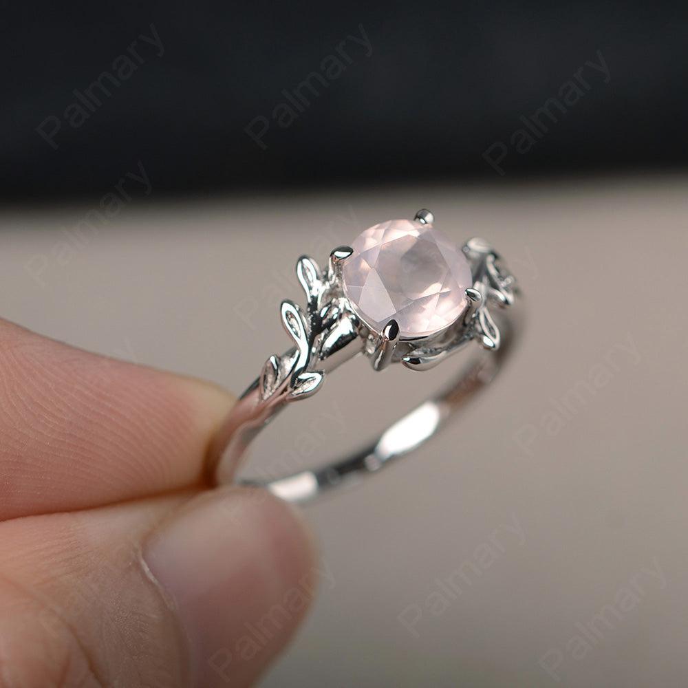 Twig Rose Quartz Ring Sterling Silver - Palmary