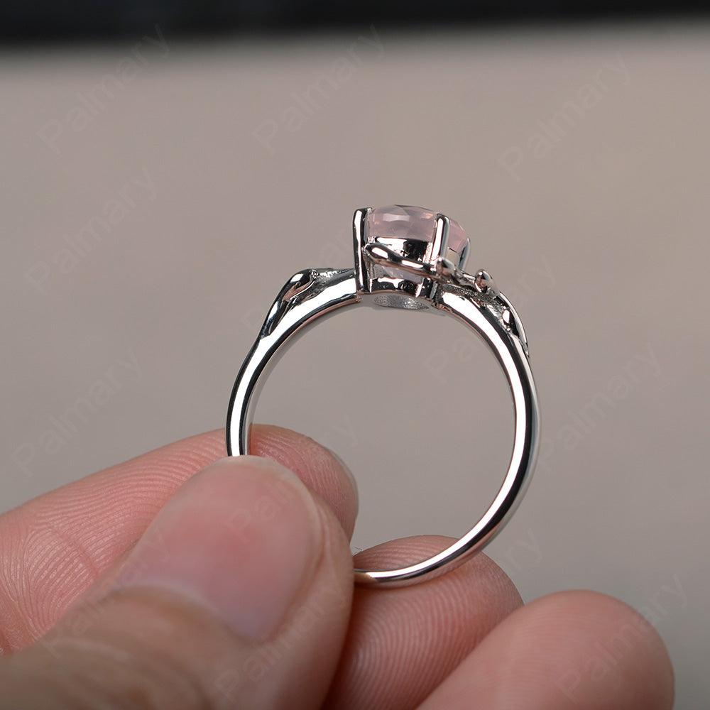 Twig Rose Quartz Ring Sterling Silver - Palmary
