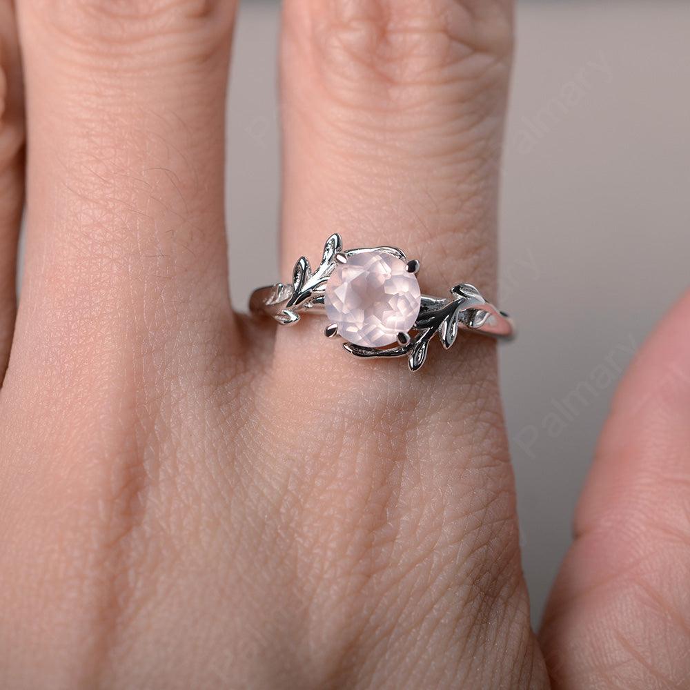Twig Rose Quartz Ring Sterling Silver - Palmary