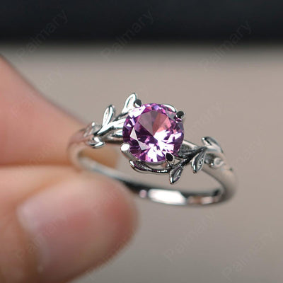 Twig Pink Sapphire Ring Sterling Silver - Palmary