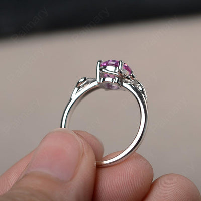 Twig Pink Sapphire Ring Sterling Silver - Palmary