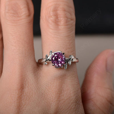 Twig Pink Sapphire Ring Sterling Silver - Palmary