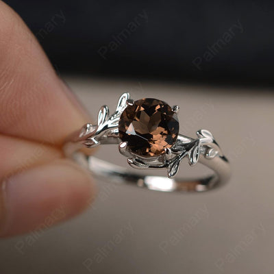 Twig Smoky Quartz  Ring Sterling Silver - Palmary