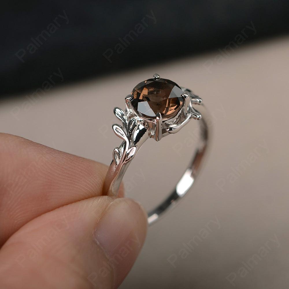 Twig Smoky Quartz  Ring Sterling Silver - Palmary
