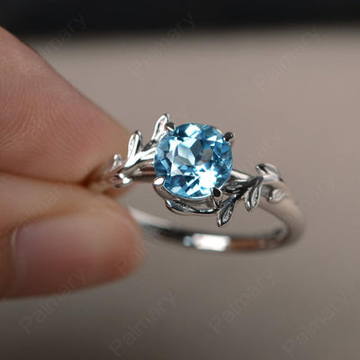 Twig Swiss Blue Topaz Ring Sterling Silver - Palmary