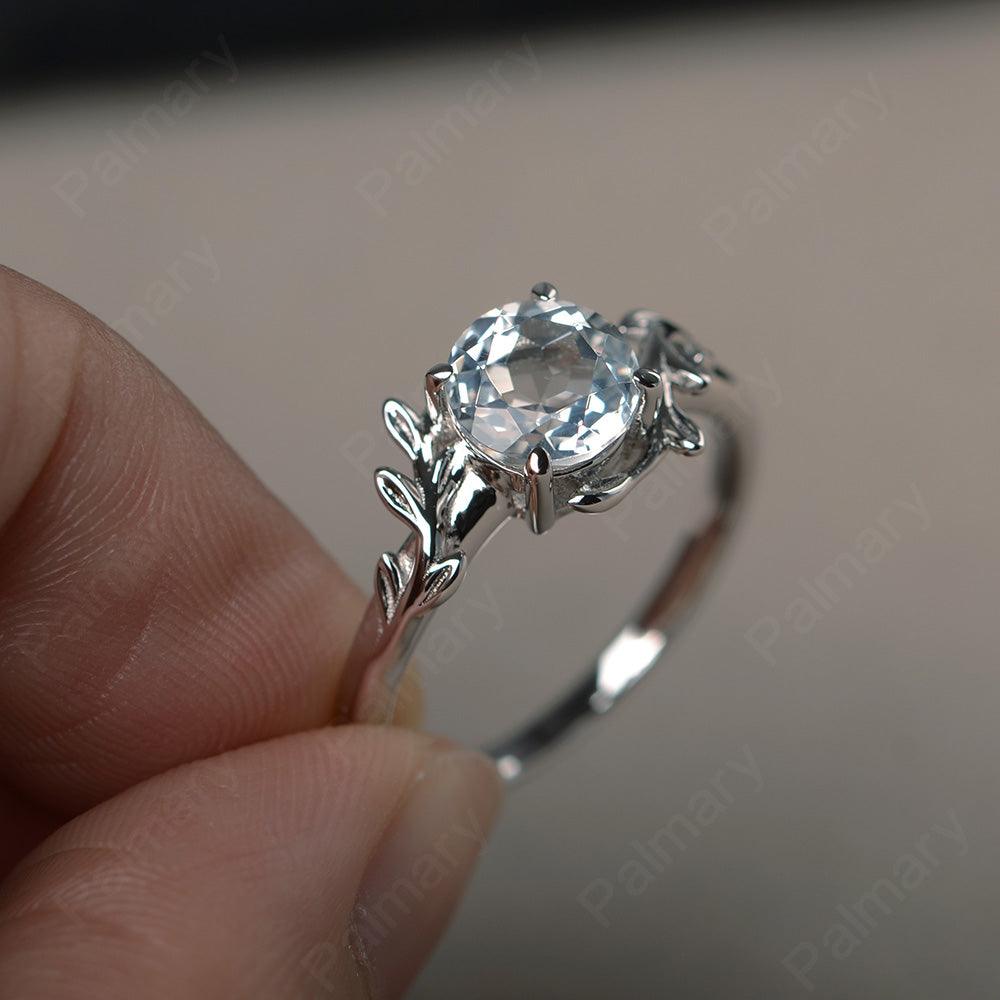 Twig White Topaz Ring Sterling Silver - Palmary