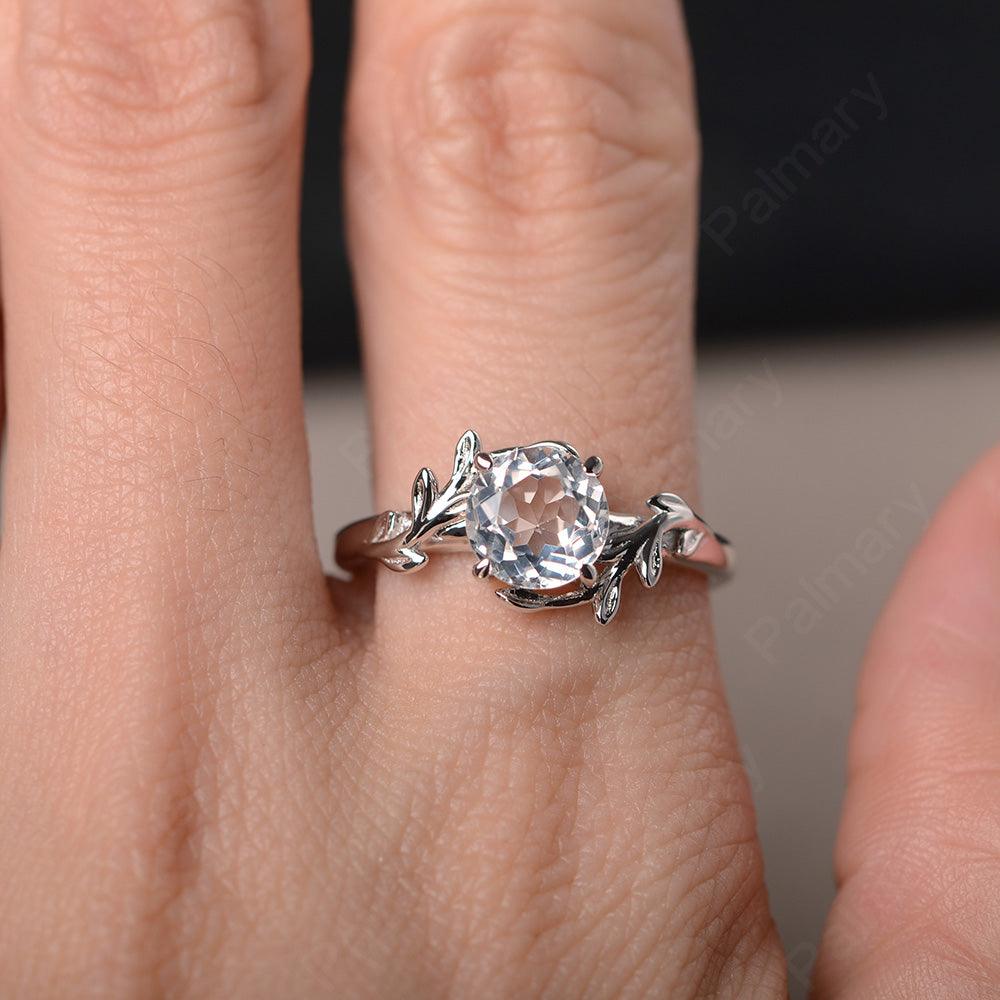 Twig White Topaz Ring Sterling Silver - Palmary