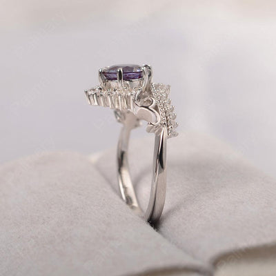 Round Cut Alexandrite Cocktail Ring - Palmary