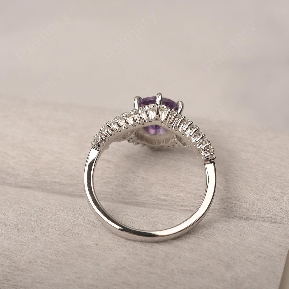 Round Cut Amethyst Cocktail Ring - Palmary