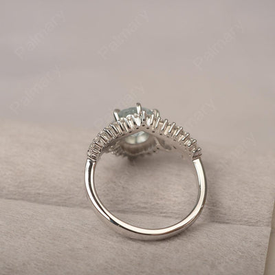 Round Cut Aquamarine Cocktail Ring - Palmary