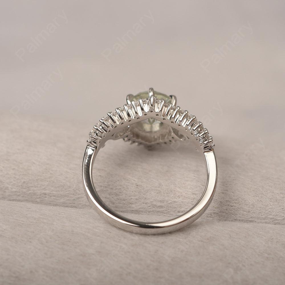Round Cut Green Amethyst Cocktail Ring - Palmary