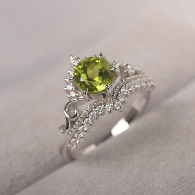 Round Cut Peridot Cocktail Ring - Palmary