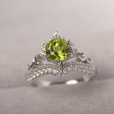Round Cut Peridot Cocktail Ring - Palmary