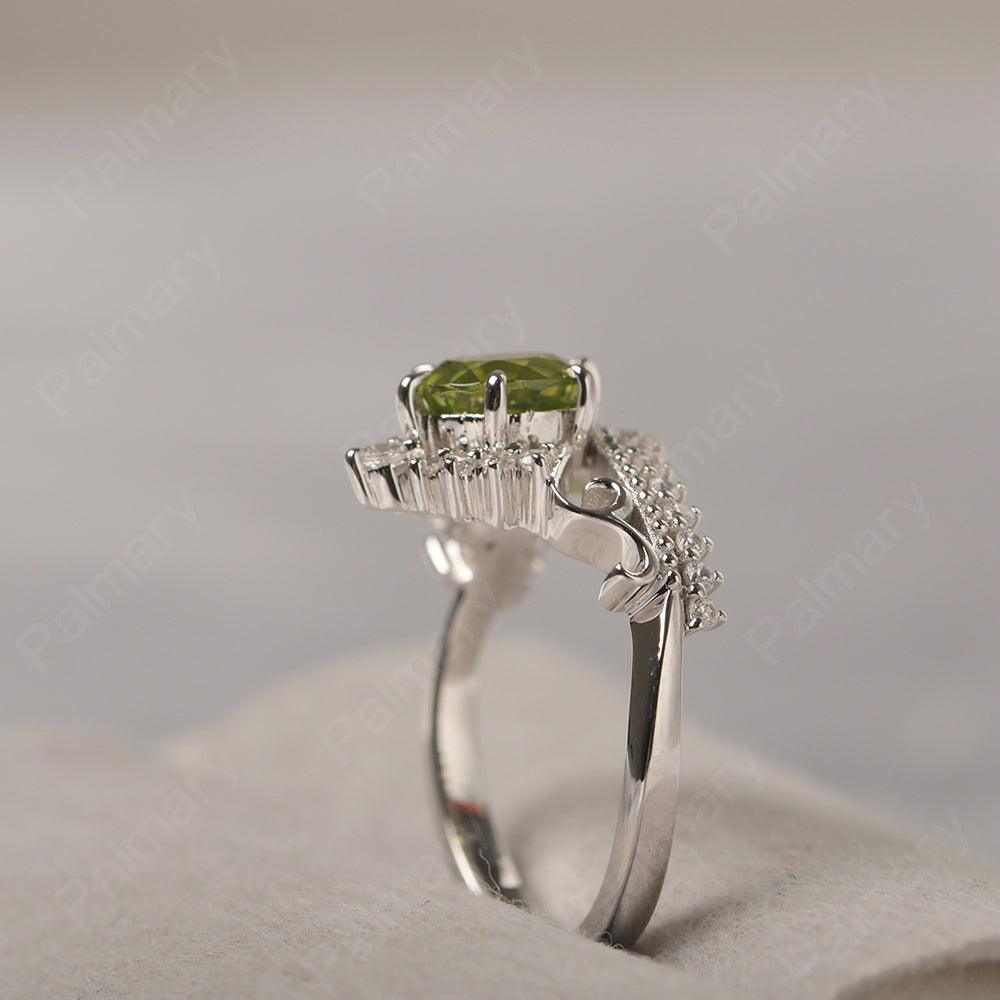 Round Cut Peridot Cocktail Ring - Palmary