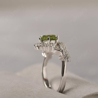 Round Cut Peridot Cocktail Ring - Palmary
