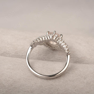 Round Cut Rose Quartz Cocktail Ring - Palmary