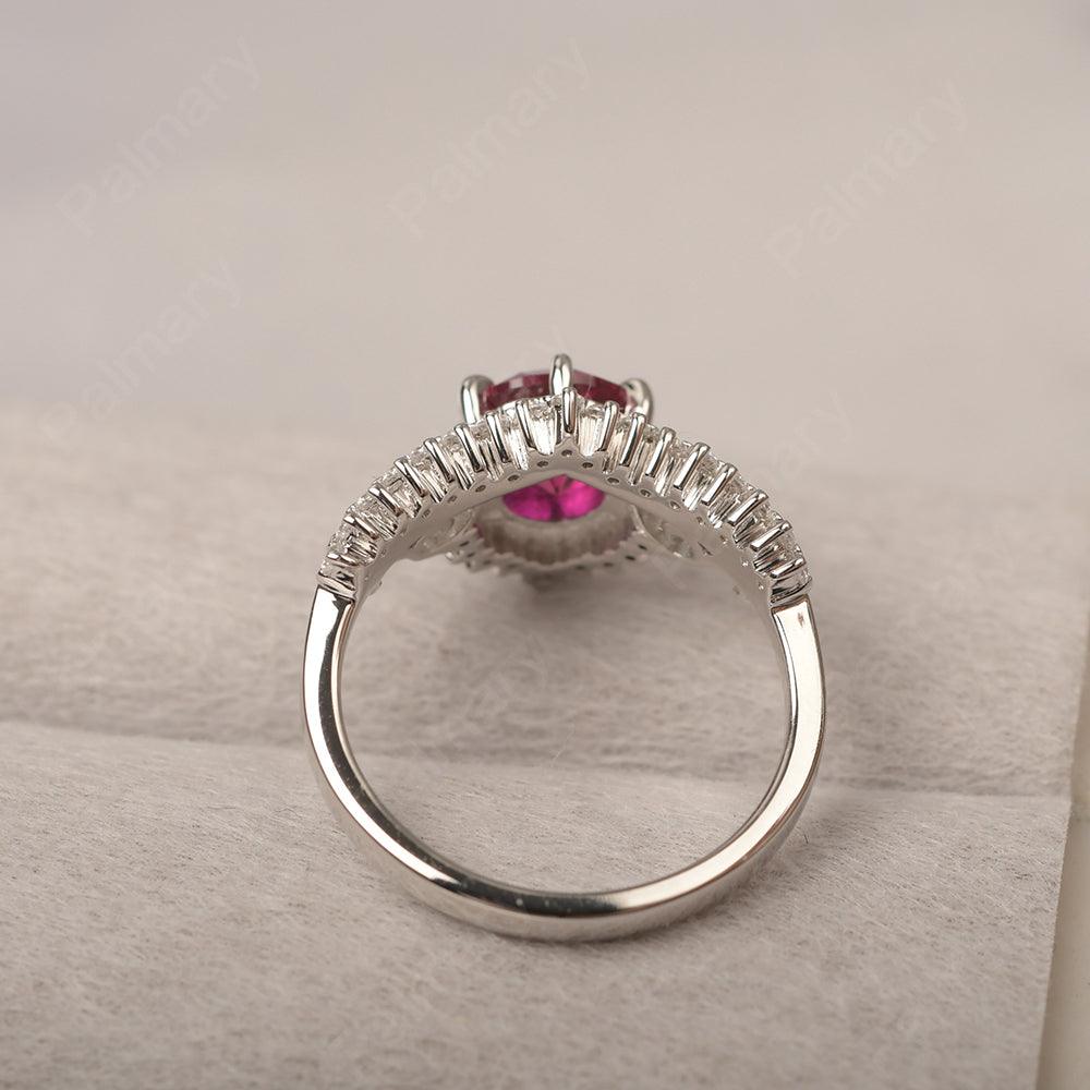 Round Cut Ruby Cocktail Ring - Palmary