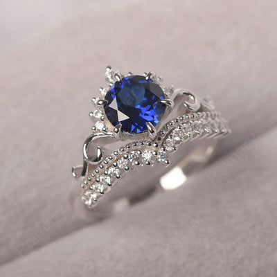 Round Cut Sapphire Cocktail Ring - Palmary