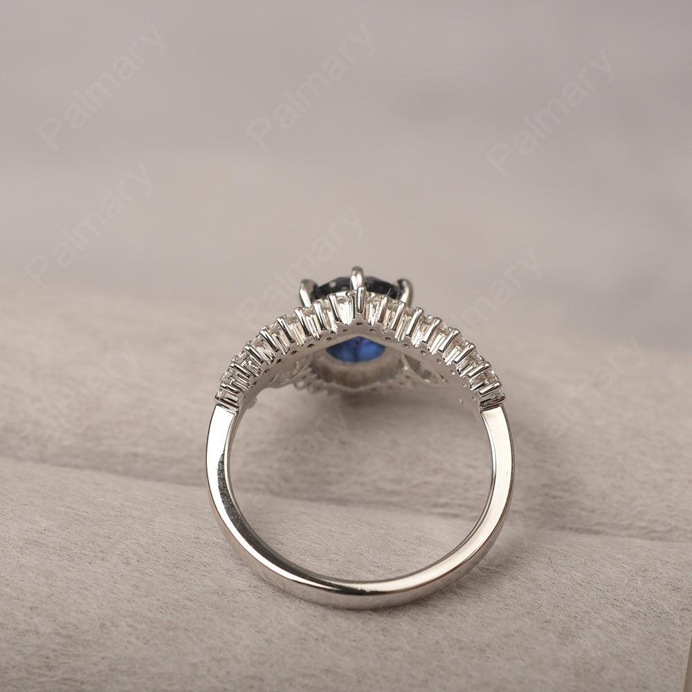 Round Cut Sapphire Cocktail Ring - Palmary
