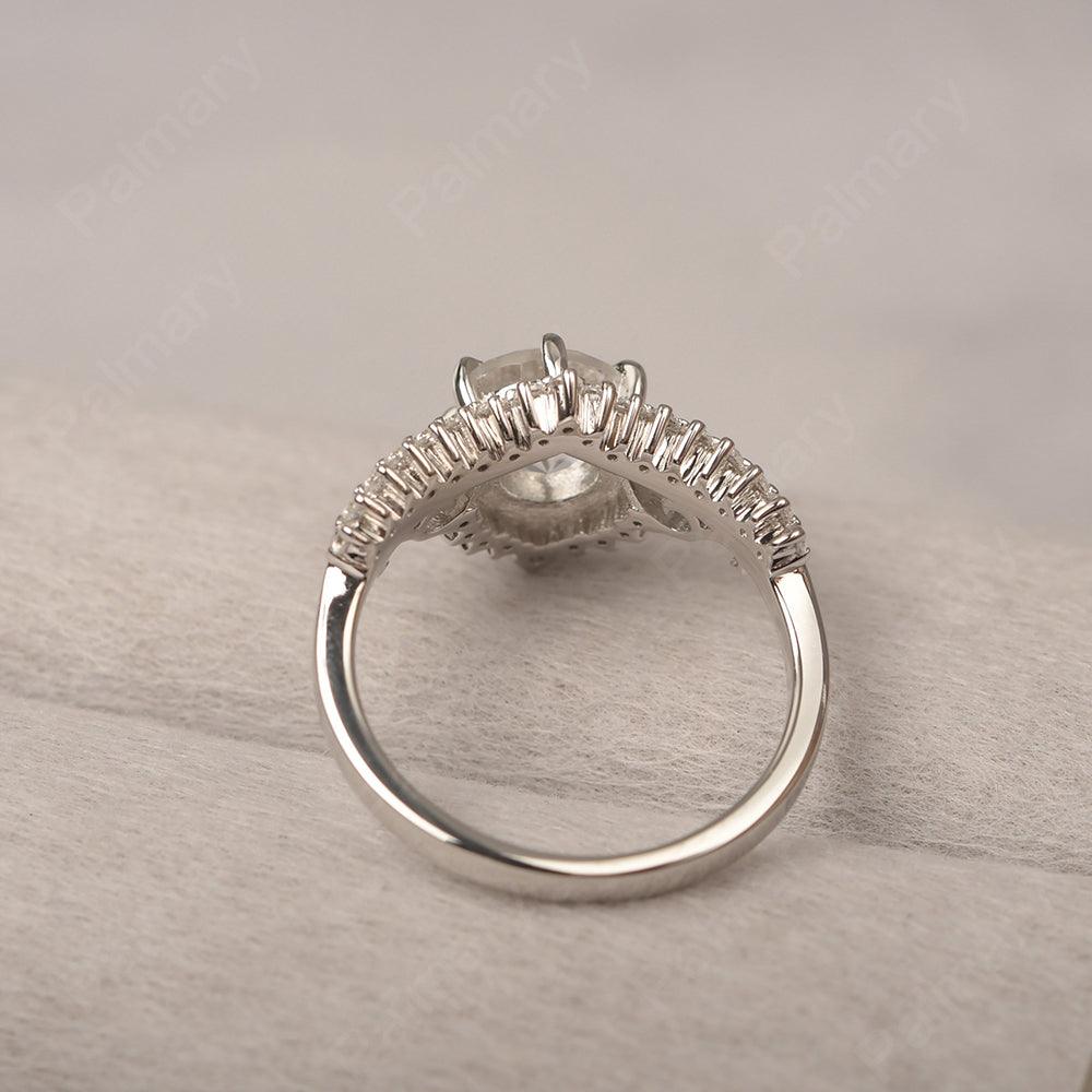 Round Cut White Topaz Cocktail Ring - Palmary