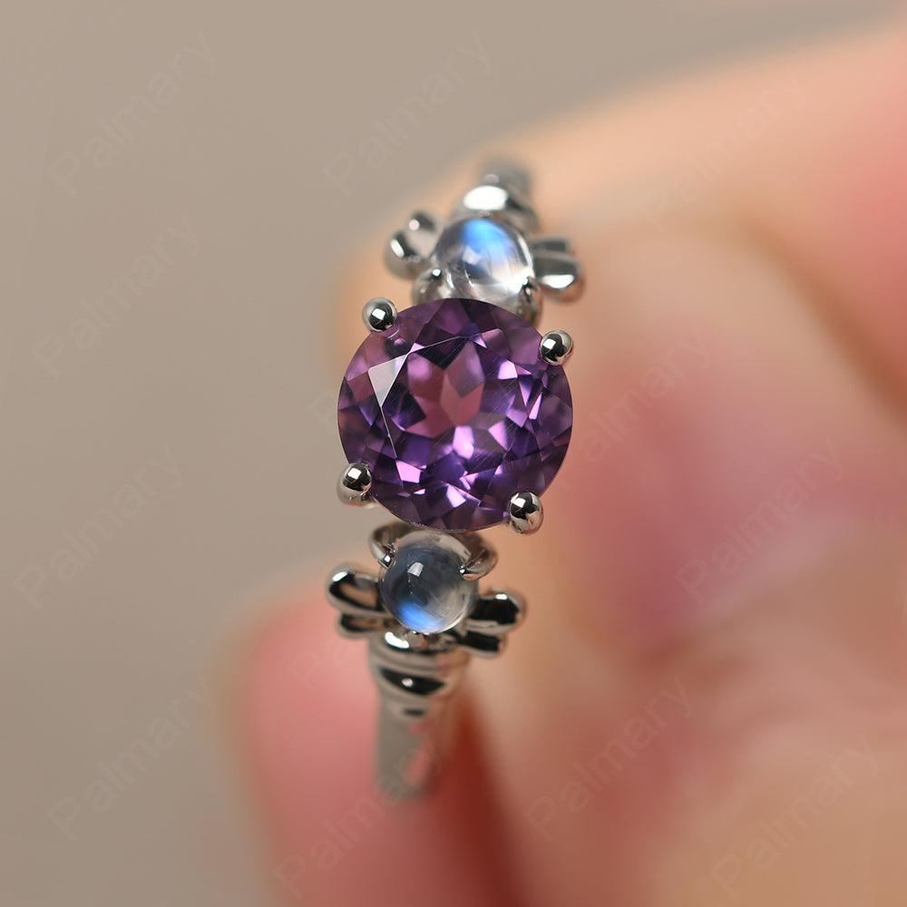 Three Stone Amethyst Mother Ring - Palmary