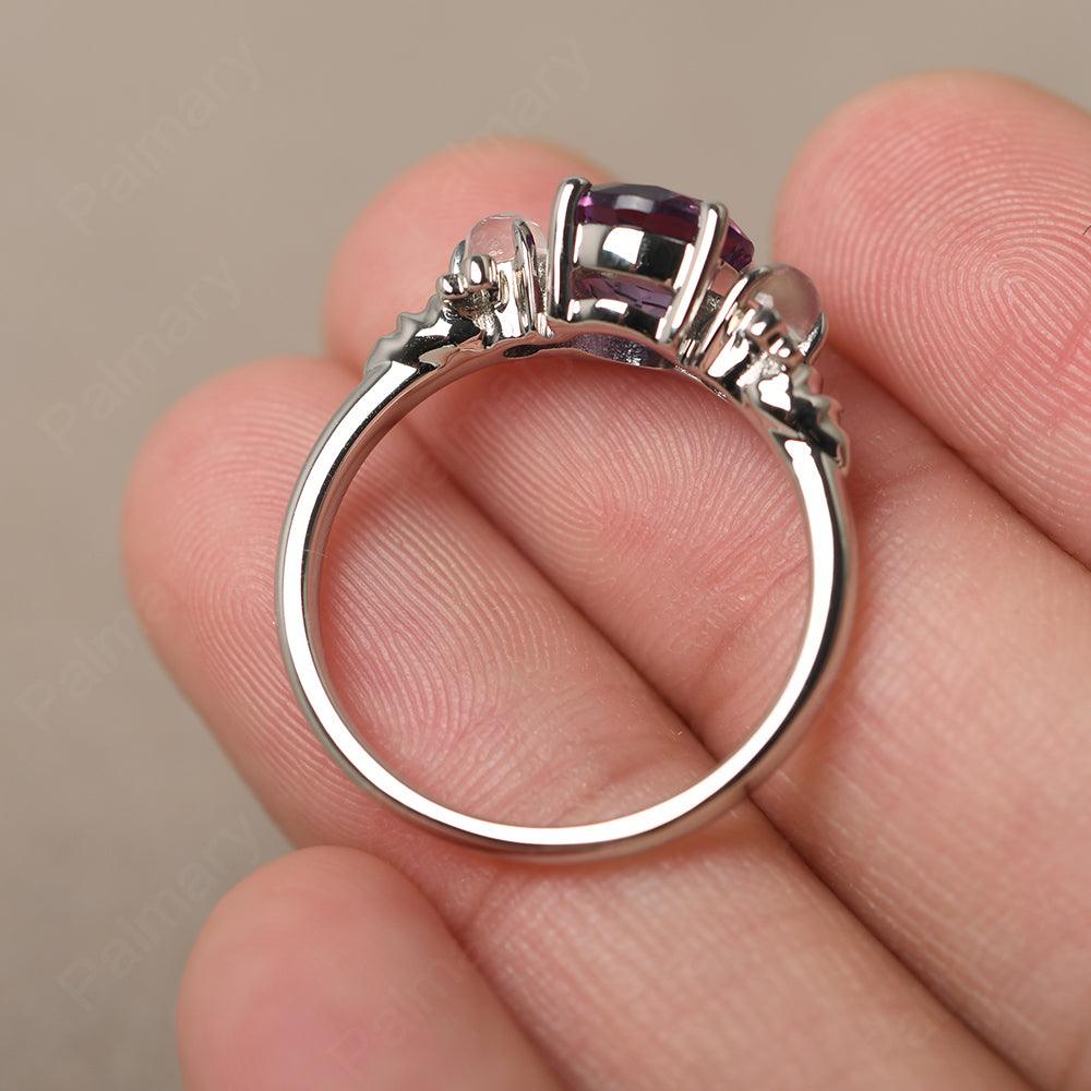 Three Stone Amethyst Mother Ring - Palmary