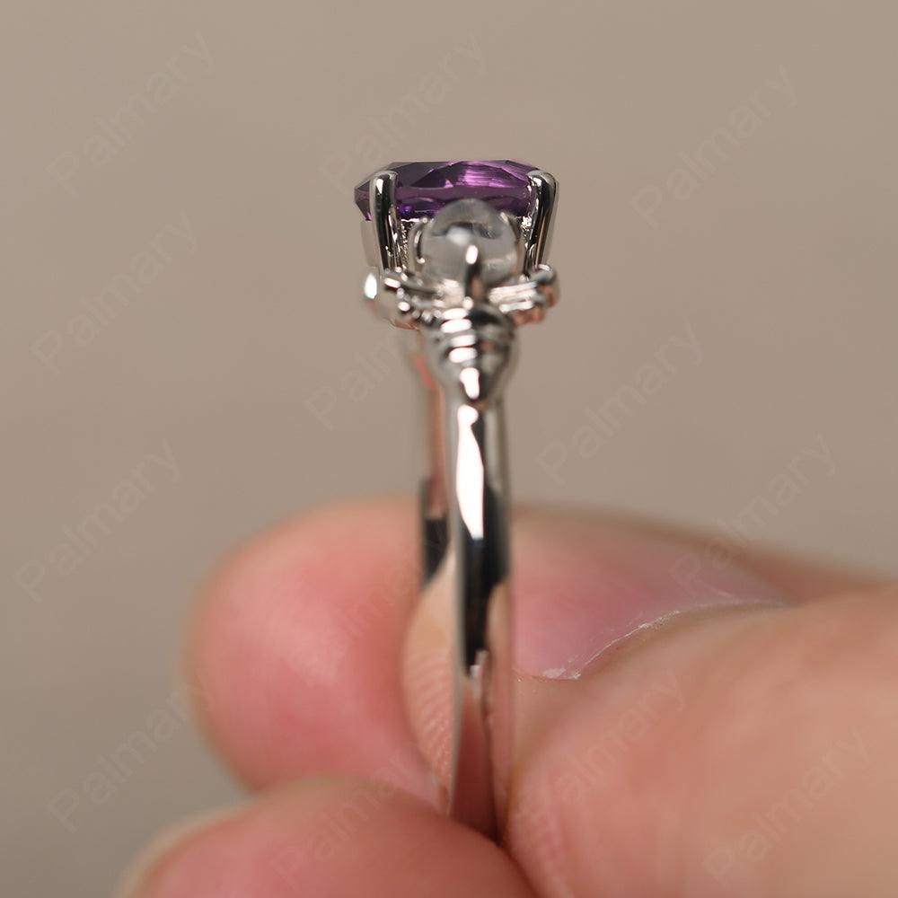 Three Stone Amethyst Mother Ring - Palmary