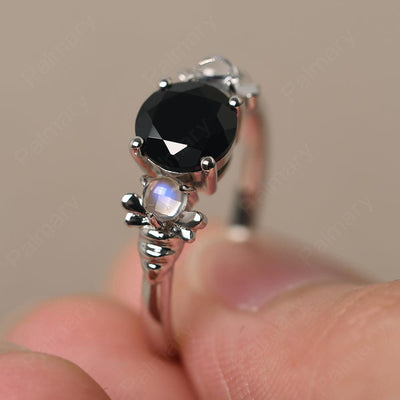 Three Stone Black Spinel Mother Ring - Palmary