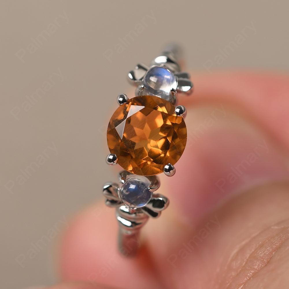 Three Stone Citrine Mother Ring - Palmary