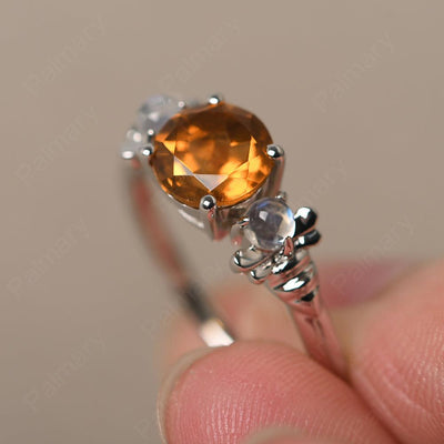 Three Stone Citrine Mother Ring - Palmary