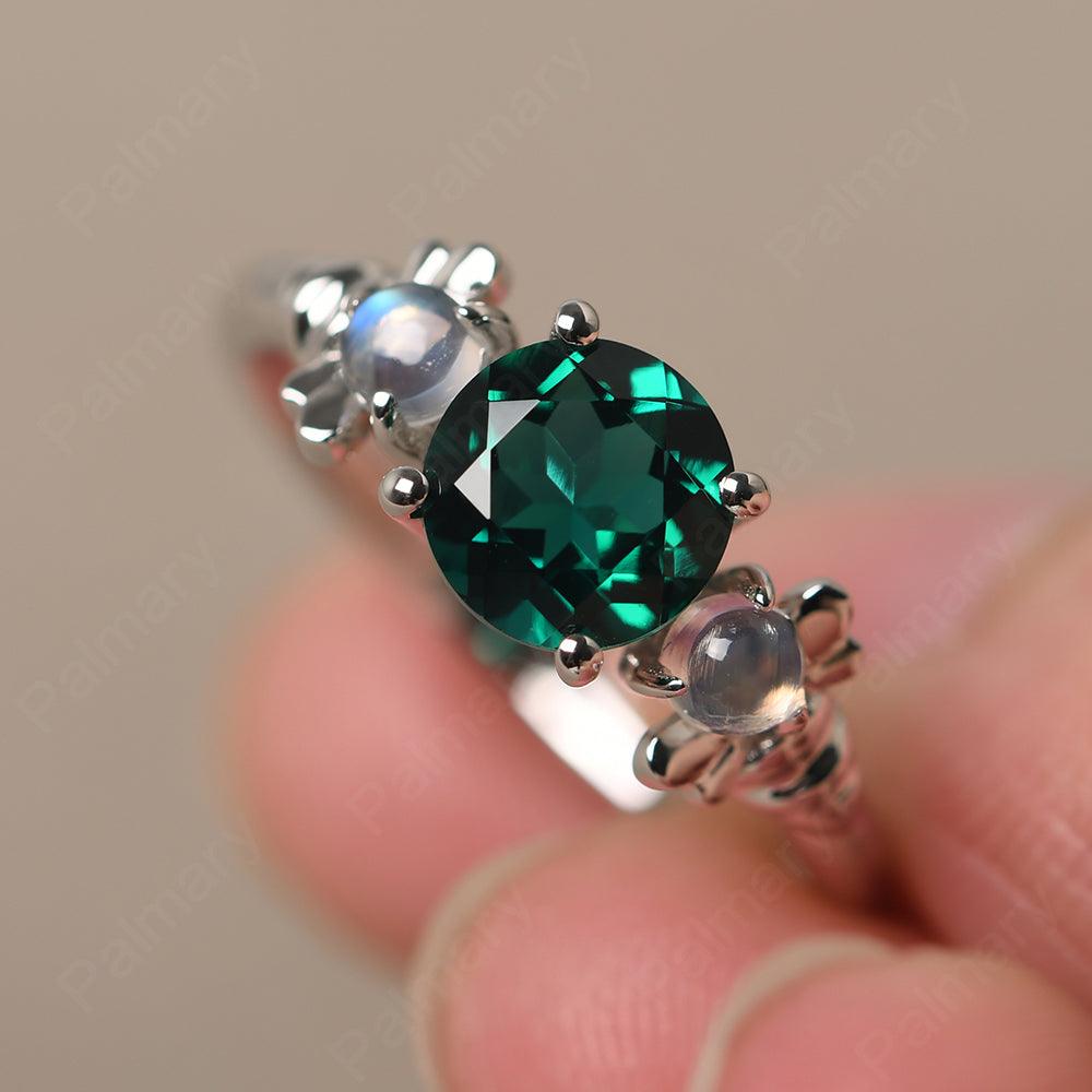 Three Stone Emerald Mother Ring - Palmary