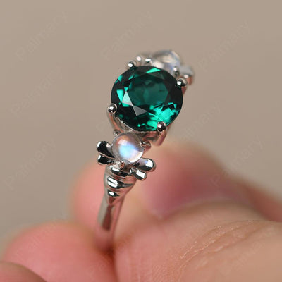 Three Stone Emerald Mother Ring - Palmary