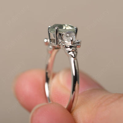 Three Stone Green Amethyst Mother Ring - Palmary