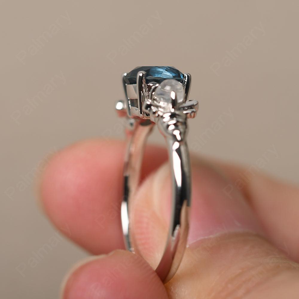 Three Stone London Blue Topaz Mother Ring - Palmary