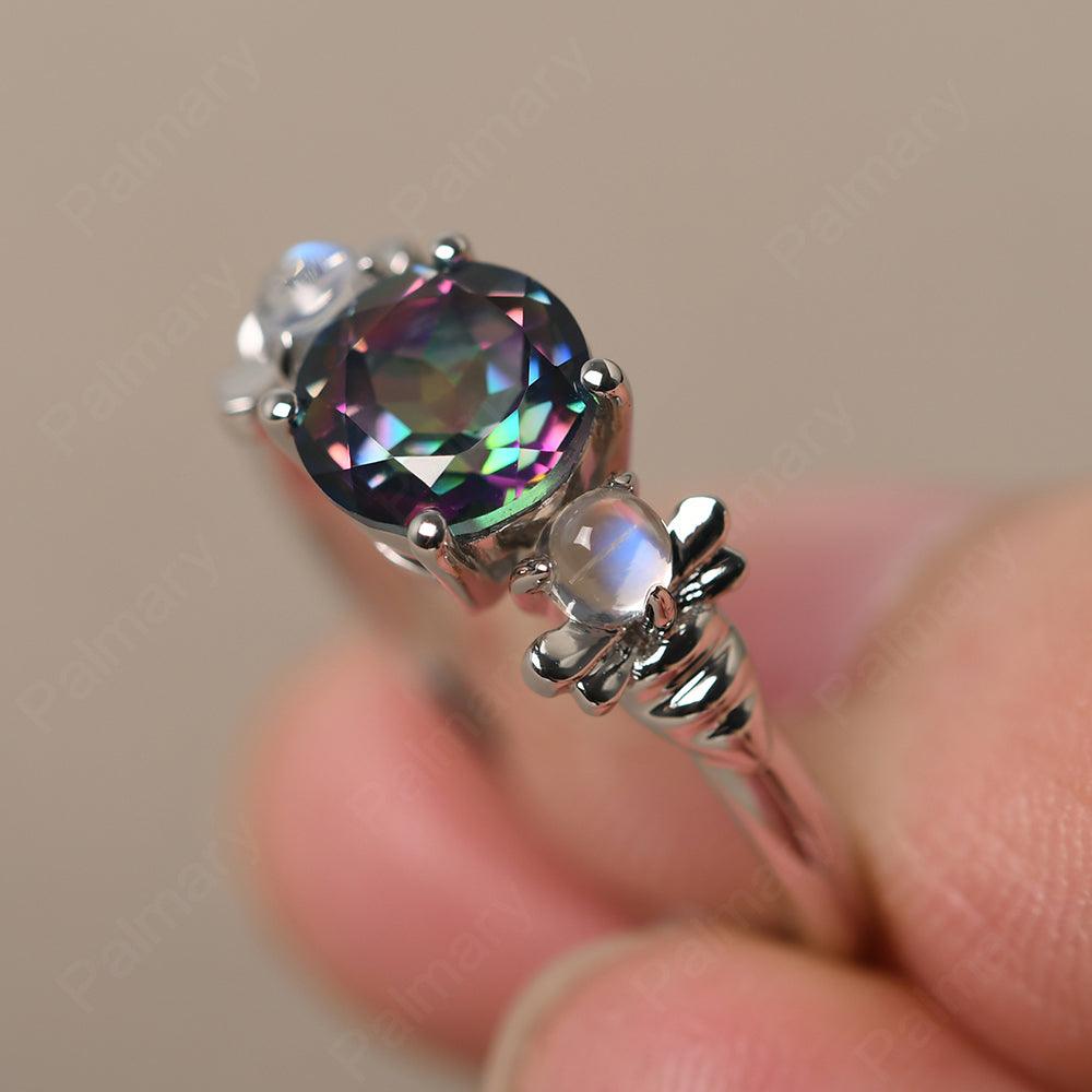 Three Stone Mystic Topaz Mother Ring - Palmary