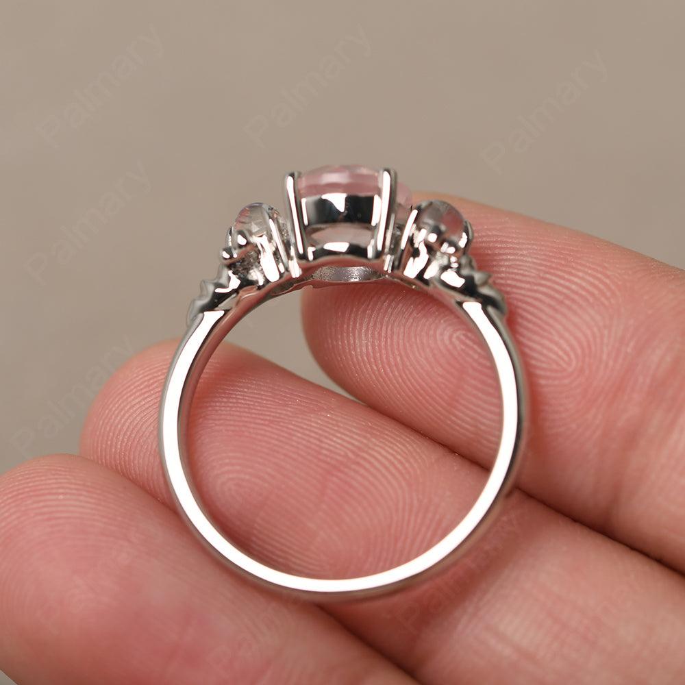 Three Stone Rose Quartz Mother Ring - Palmary