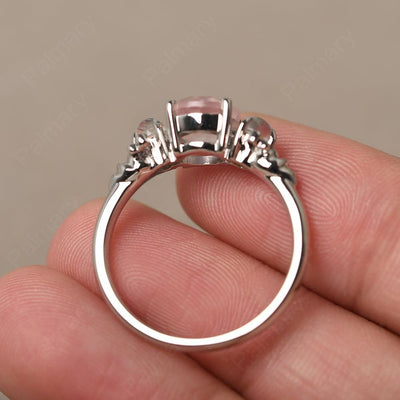 Three Stone Rose Quartz Mother Ring - Palmary