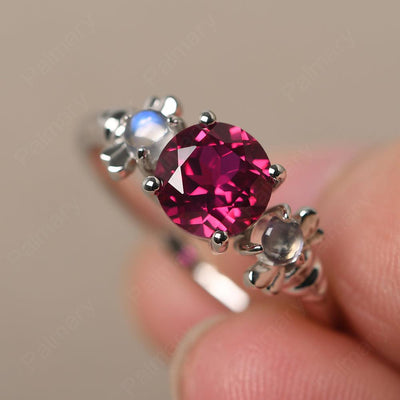 Three Stone Ruby Mother Ring - Palmary