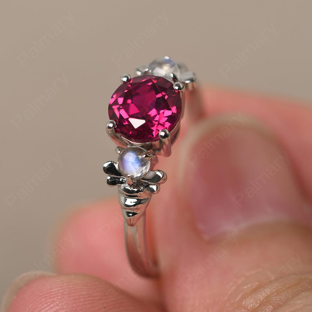 Three Stone Ruby Mother Ring - Palmary