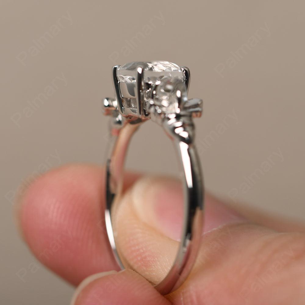 Three Stone White Topaz Mother Ring - Palmary