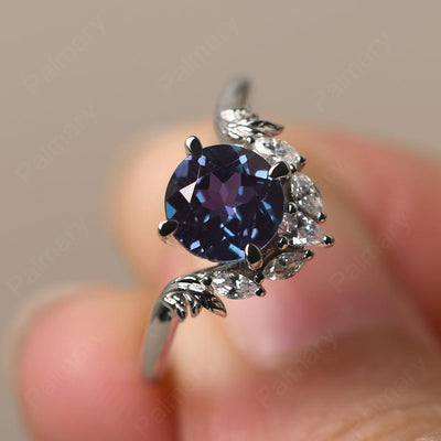 Round Alexandrite Alternative Engagement Rings - Palmary
