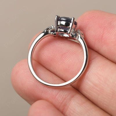 Round Alexandrite Alternative Engagement Rings - Palmary
