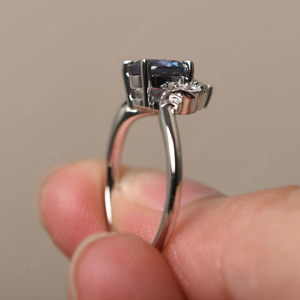 Round Alexandrite Alternative Engagement Rings - Palmary