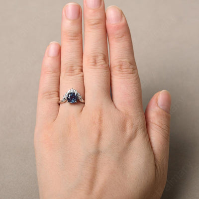 Round Alexandrite Alternative Engagement Rings - Palmary