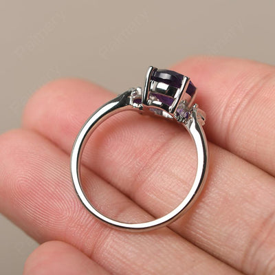 Round Amethyst Alternative Engagement Rings - Palmary