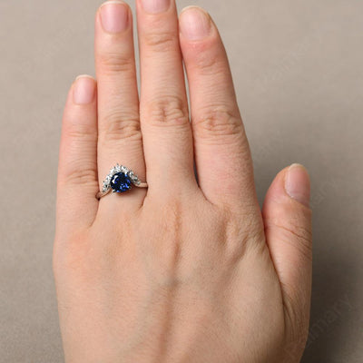 Round Sapphire Alternative Engagement Rings - Palmary