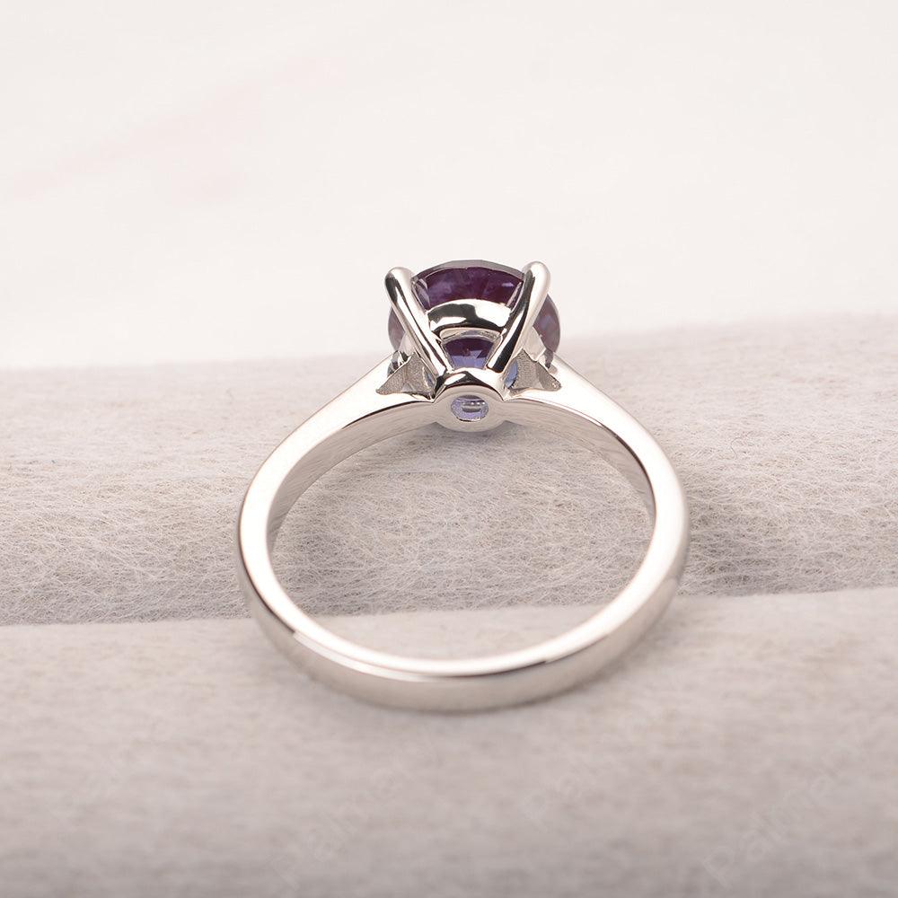 Sharp Prong Round Alexandrite Solitaire Ring - Palmary